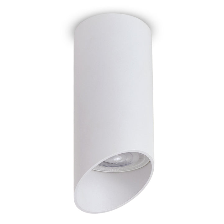 Maclean Anbauleuchte/Rohr, Spot, rund, Aluminium, GU10, 55x130mm, weiß, MCE360 W+LED Leuchtmittel GU10 7W Maclean Energy MCE437 NW neutralweiß 4000K, 220-240V~, 50/60Hz, 490 Lumen