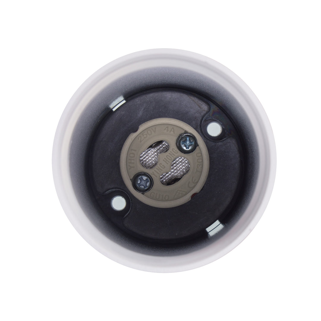 Maclean Anbauleuchte / Röhre, Spot, rund, Aluminium, GU10, 55x130mm, weiß, MCE361 W 3Stk + LED Leuchtmittel GU10 7W Maclean Energy MCE437 WW warmweiß 3000K, 220-240V~, 50/60Hz 3Stk