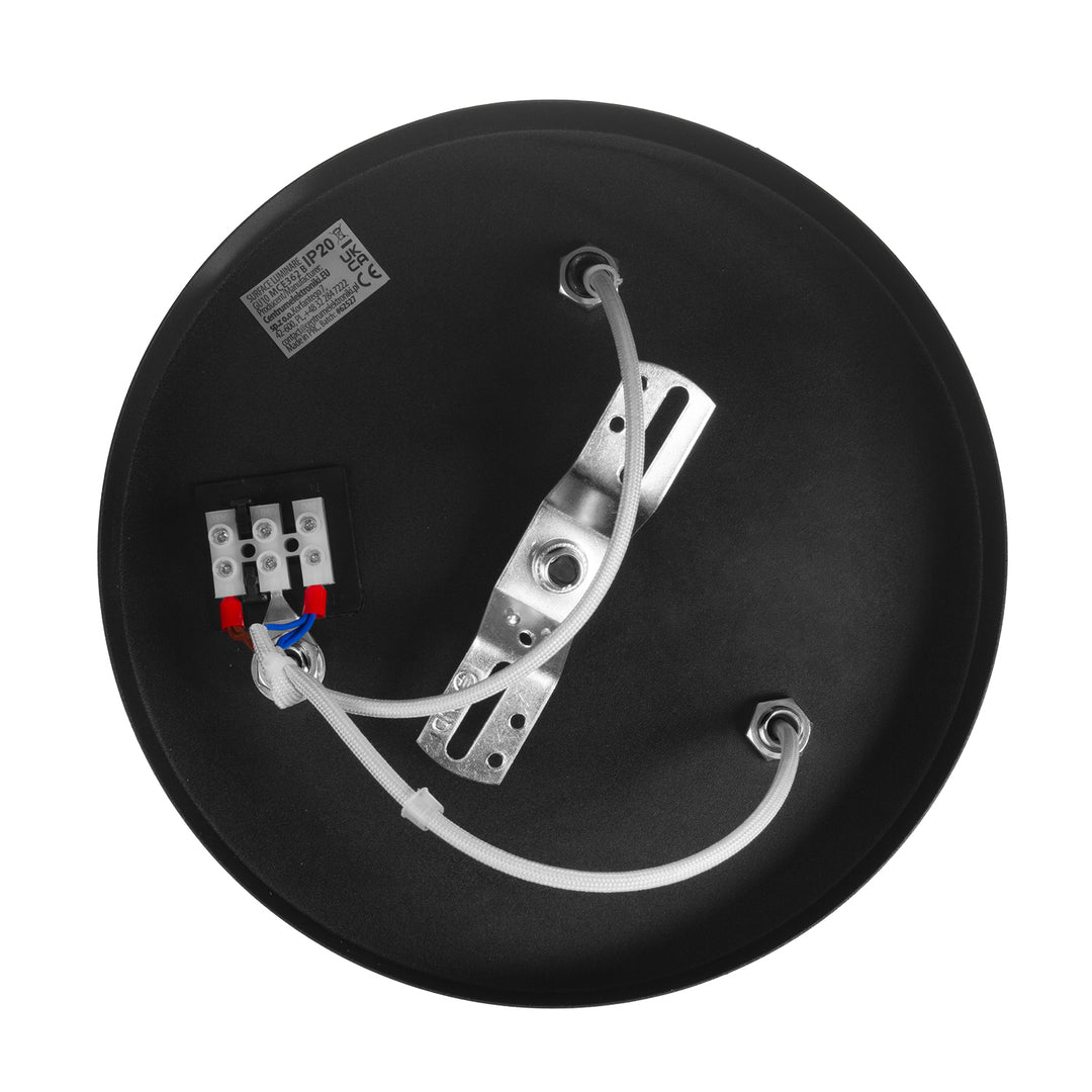 Maclean Deckenleuchte, Spot, beweglich, Aluminium, 3xGU10, 55x90mm, mattschwarz, MCE362 B + LED-Leuchtmittel GU10 7W Maclean Energy MCE437 WW warmweiß 3000K, 220-240V~, 50/60Hz 3St.