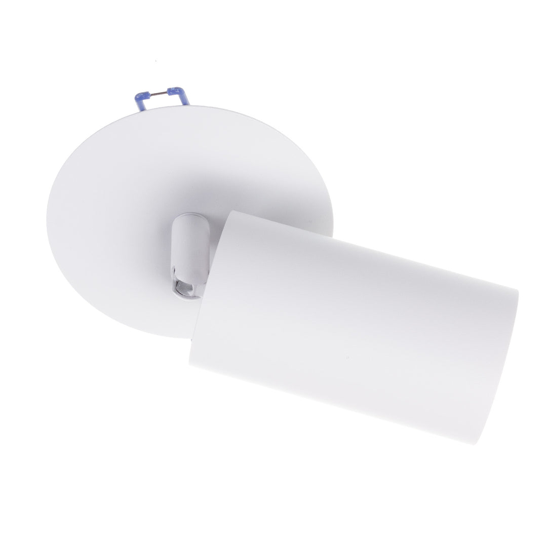 Maclean Einbauleuchte, Spot, rund, Aluminium, GU10, 55x130mm, weiß, MCE364 W + LED-Leuchtmittel GU10 7W Maclean Energy MCE437 WW warmweiß 3000K, 220-240V~, 50/60Hz, 490lm