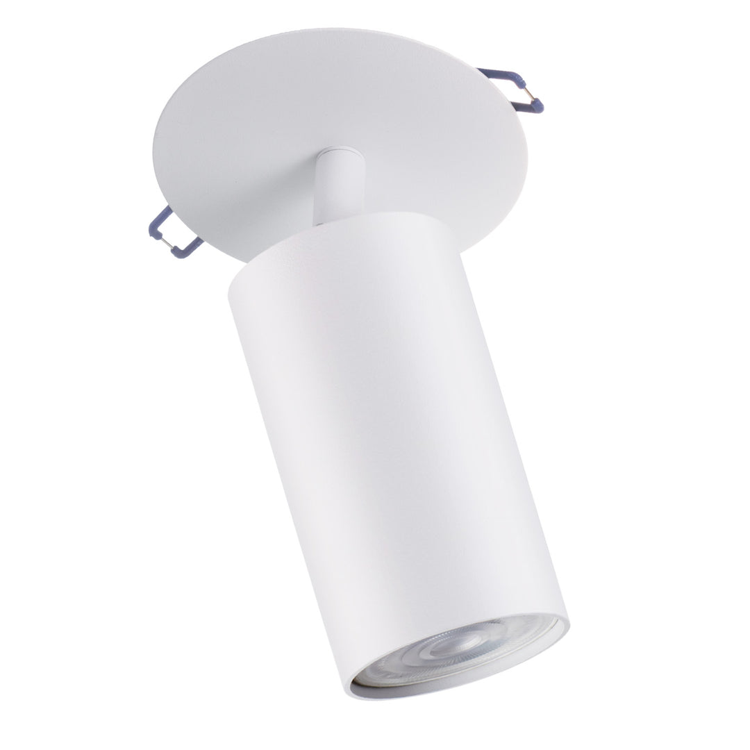 Maclean Einbauleuchte, Spot, rund, Aluminium, GU10, 55x130mm, weiß, MCE364 W + LED-Leuchtmittel GU10 7W Maclean Energy MCE437 NW neutralweiß 4000K, 220-240V~, 50/60Hz, 490 lm