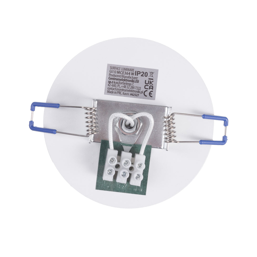 Maclean Decken Einbauleuchte/, Spot, rund, Aluminium, GU10, 55x130mm, weiß, MCE364 W 3Stk+ LED Leuchtmittel GU10 7W Maclean Energy MCE437 NW neutralweiß 4000K, 220-240V~, 50/60Hz 3Stk
