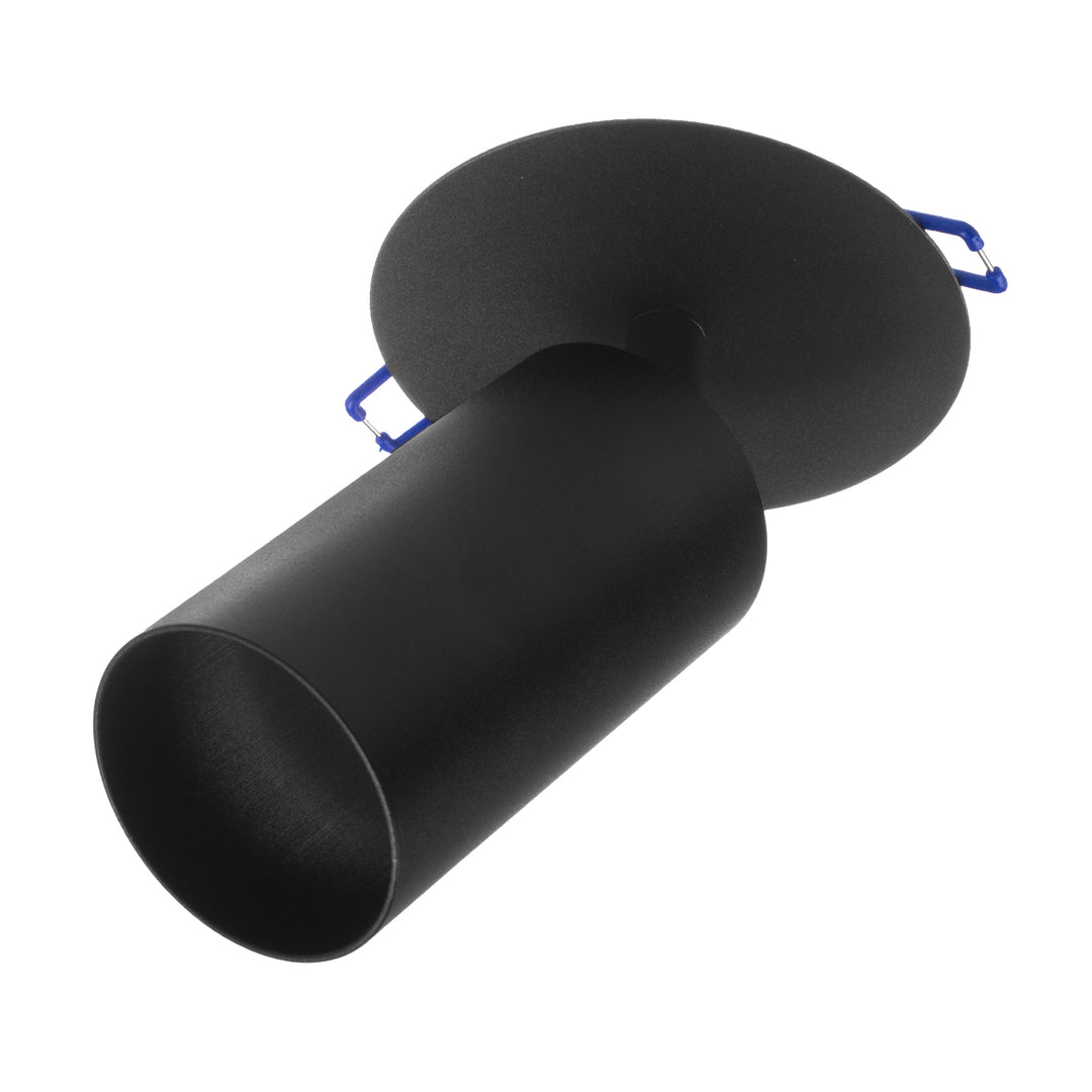 Maclean Einbauleuchte / Spot, rund, Aluminium, GU10, 55x130mm, schwarz, MCE364 B+LED Leuchtmittel GU10 7W Maclean Energy MCE437 WW warmweiß 3000K, 220-240V~, 50/60Hz, 490lm