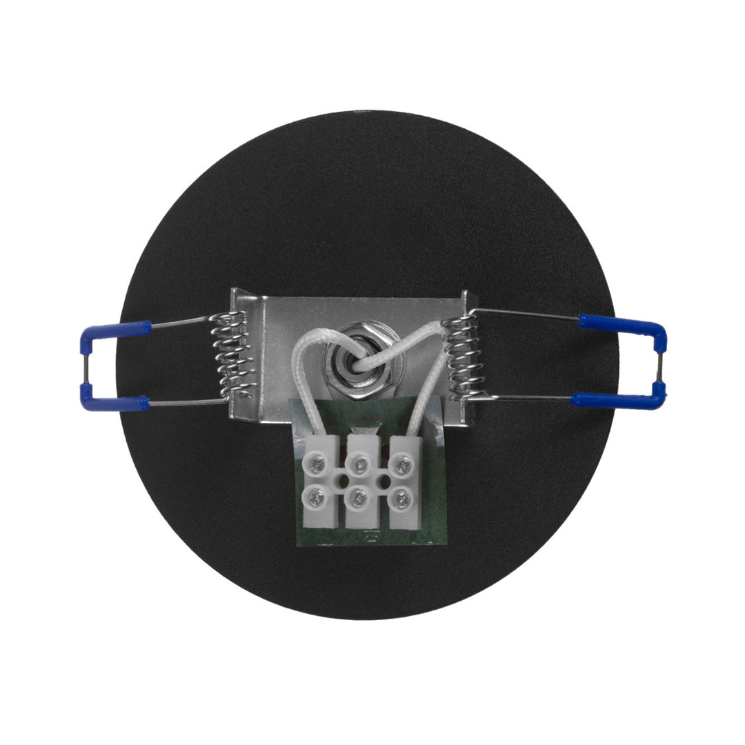 Maclean Einbauleuchte / Spot, rund, Aluminium, GU10, 55x130mm, schwarz, MCE364 B+LED Leuchtmittel GU10 7W Maclean Energy MCE437 WW warmweiß 3000K, 220-240V~, 50/60Hz, 490lm