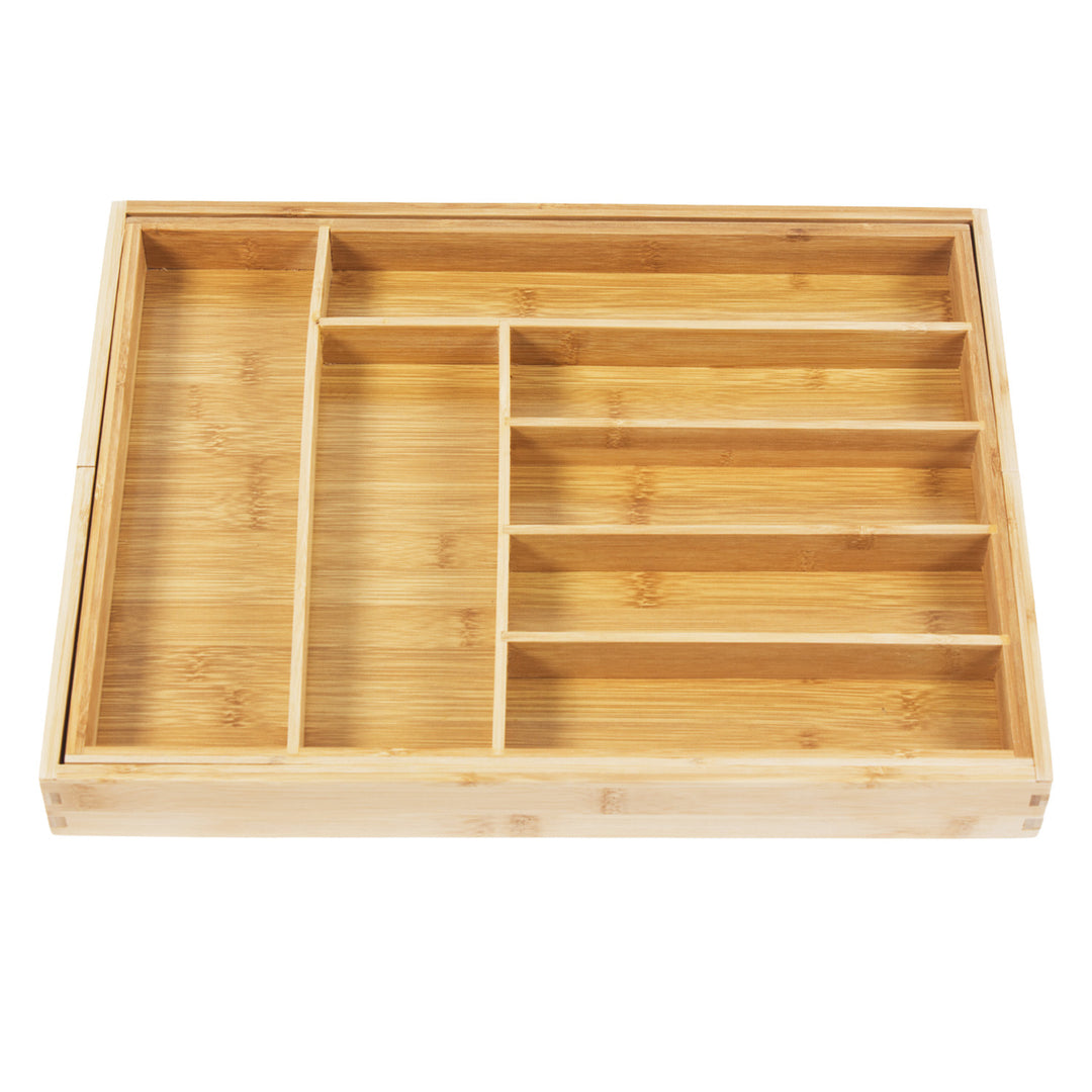 GreenBlue ausziehbarer Bambus-Besteck-Organizer, 325-500x430x45mm, GB379, 2 Stück