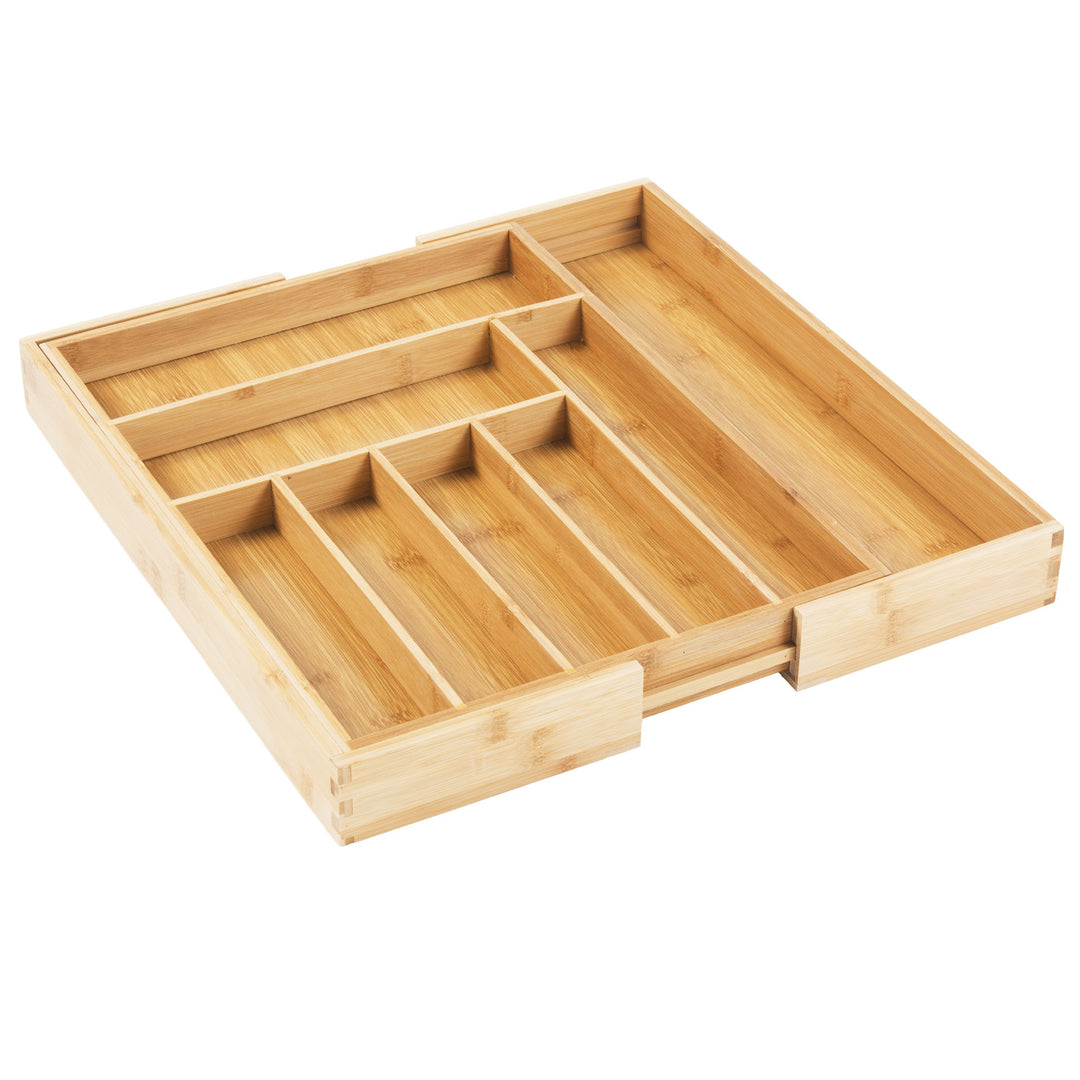 GreenBlue ausziehbarer Bambus-Besteck-Organizer, 325-500x430x45mm, GB379, 2 Stück