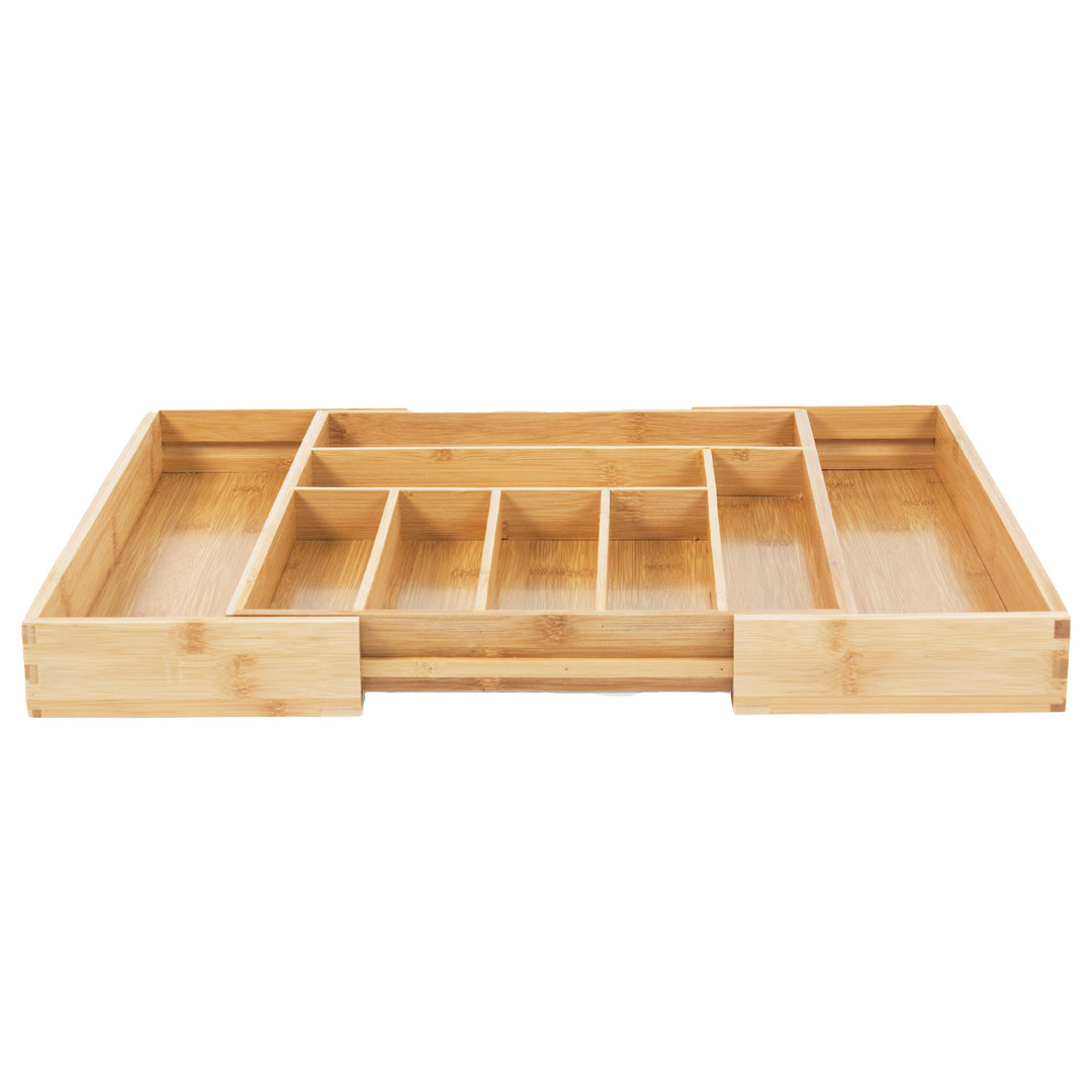 GreenBlue ausziehbarer Bambus-Besteck-Organizer, 325-500x430x45mm, GB379, 2 Stück