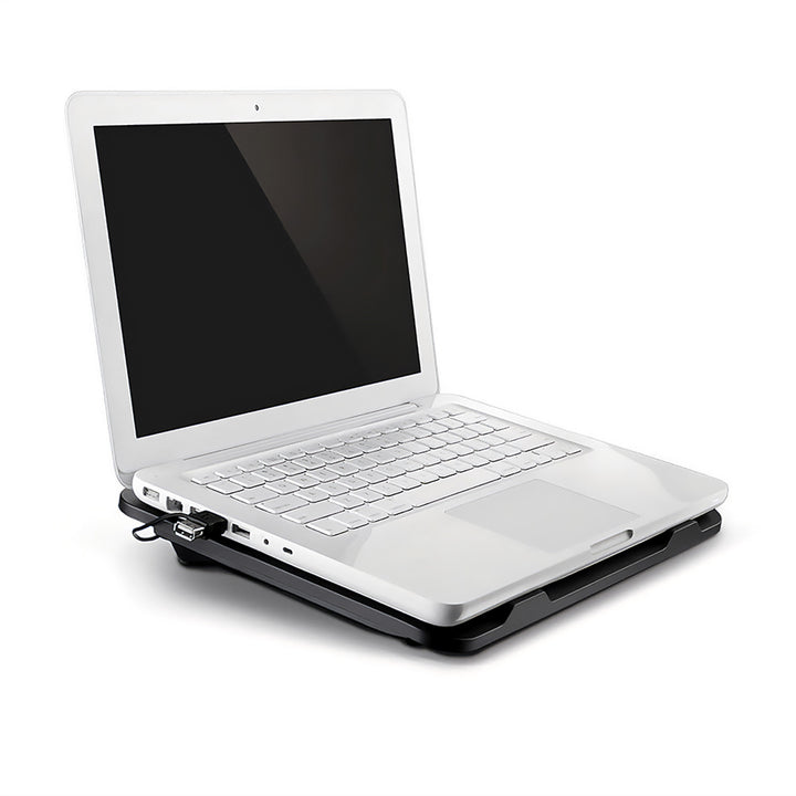 SILENT COOLING PAD - Kühlmatte für Laptops 15,6" und kleiner, leise, leistungsstarke 13,5-cm-Lüfter, USB-Pass-Through-Anschluss