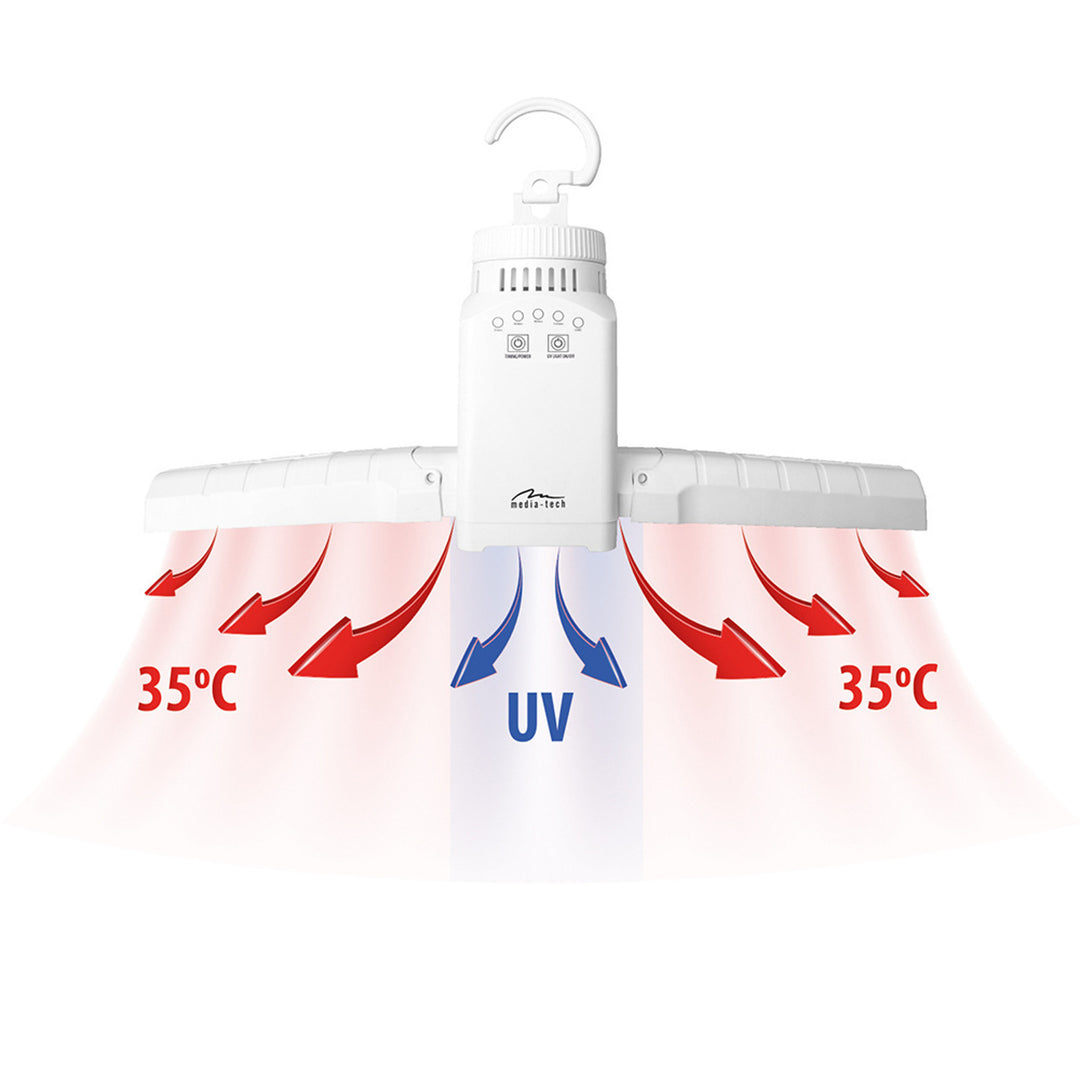 Mobiler, wandmontierter Lufttrockner für Kleidung, Schuhe, etc. mit UV-Desinfektion SMART AIRDRYER UV