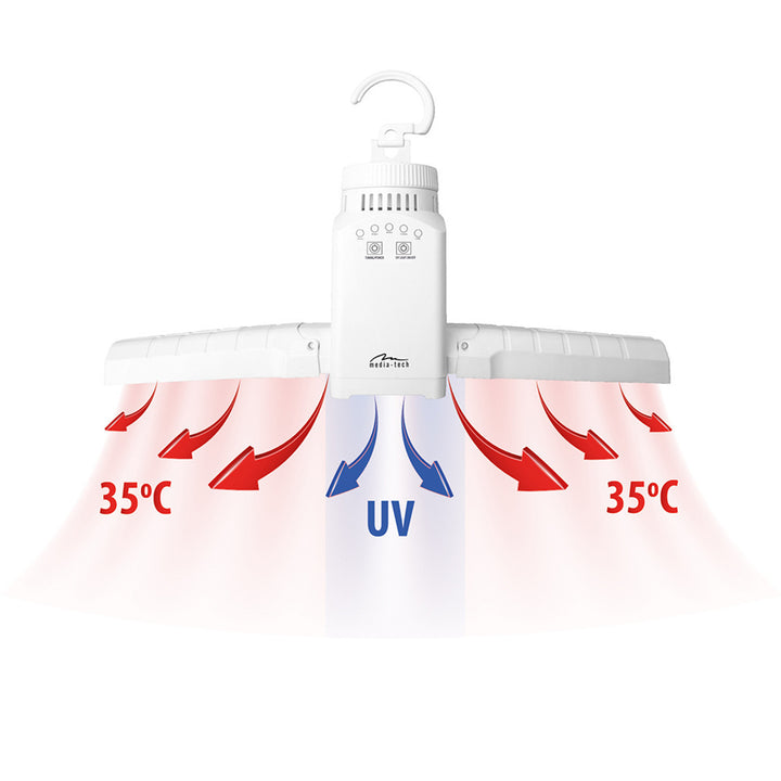 Mobiler, wandmontierter Lufttrockner für Kleidung, Schuhe, etc. mit UV-Desinfektion SMART AIRDRYER UV