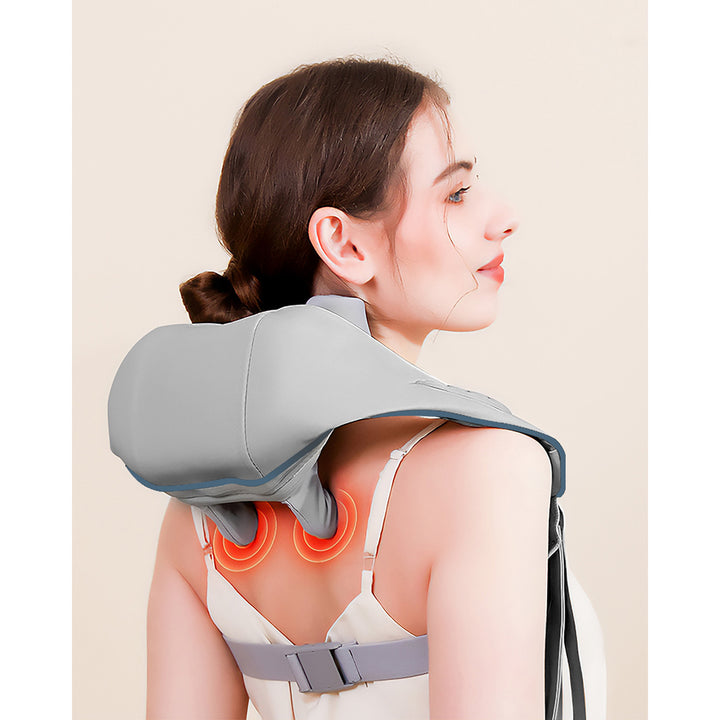 Schulter- und Nackenmassagegerät. Shiatsu, 5D Nachahmung Hände, 6 Massageköpfe, 3 Modi, 3 Geschwindigkeiten, kabellos, USB-C-Ladeanschluss HALS & amp; SCHULTER-MASSAGEGERÄT