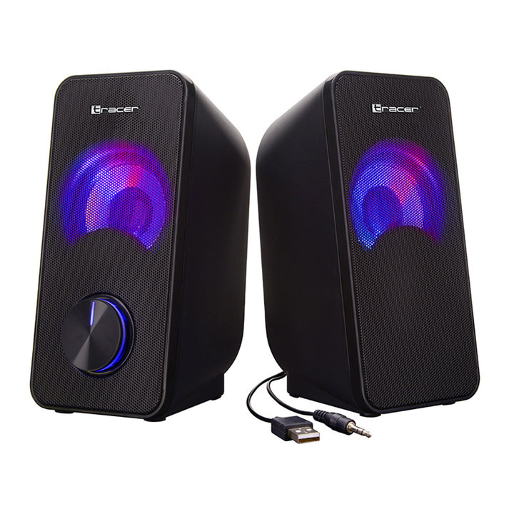 Tracer-Lautsprecher, RGB-Hintergrundbeleuchtung, 6 W RMS, USB-Netzteil, Loop