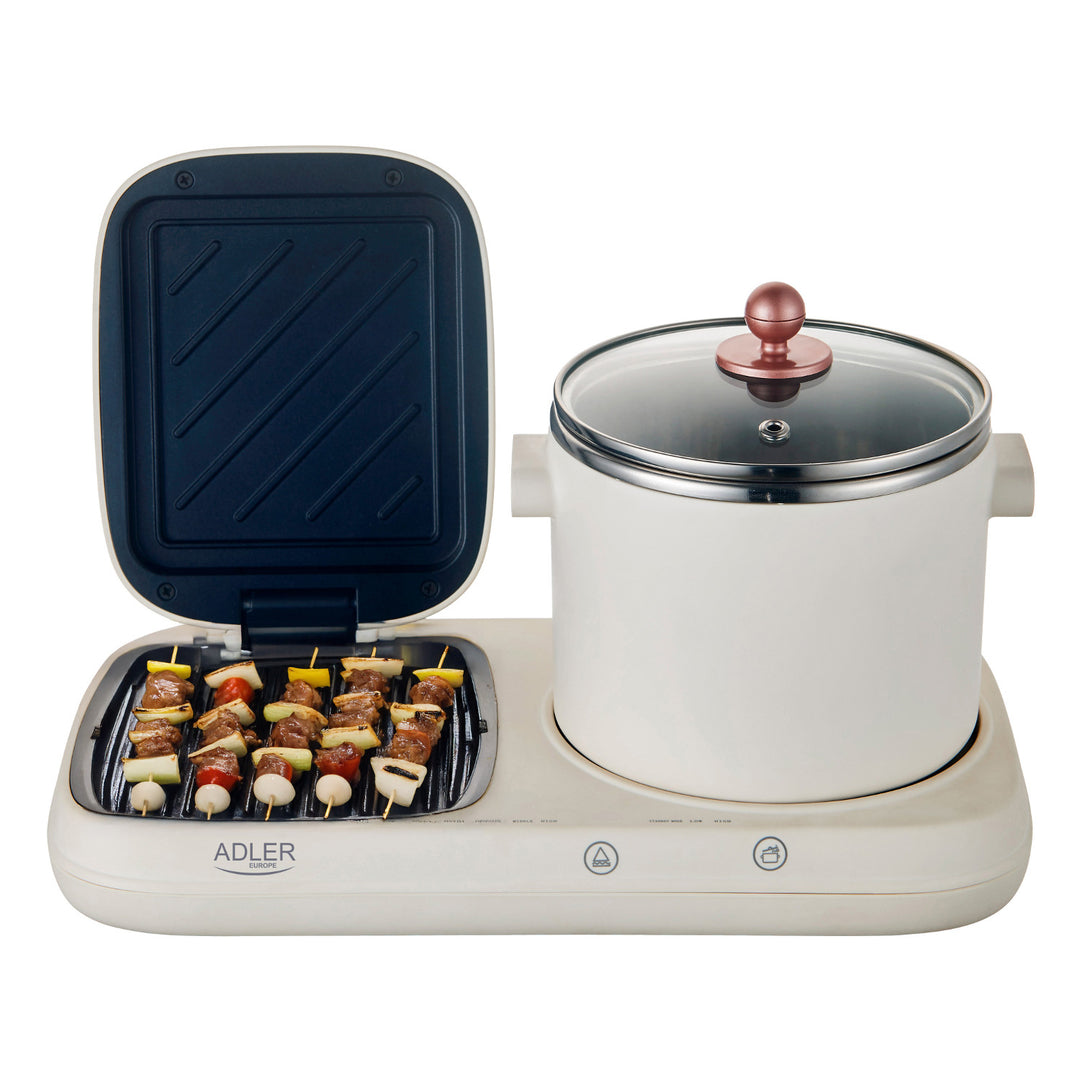 Frühstücksstation 2 in 1 - Grill und Kochtopf Adler AD 6421