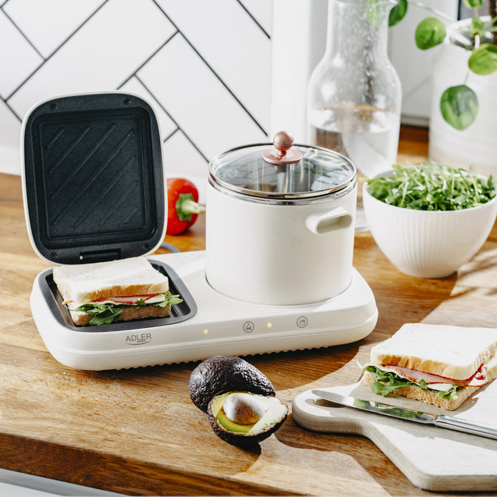 Frühstücksstation 2 in 1 - Grill und Kochtopf Adler AD 6421