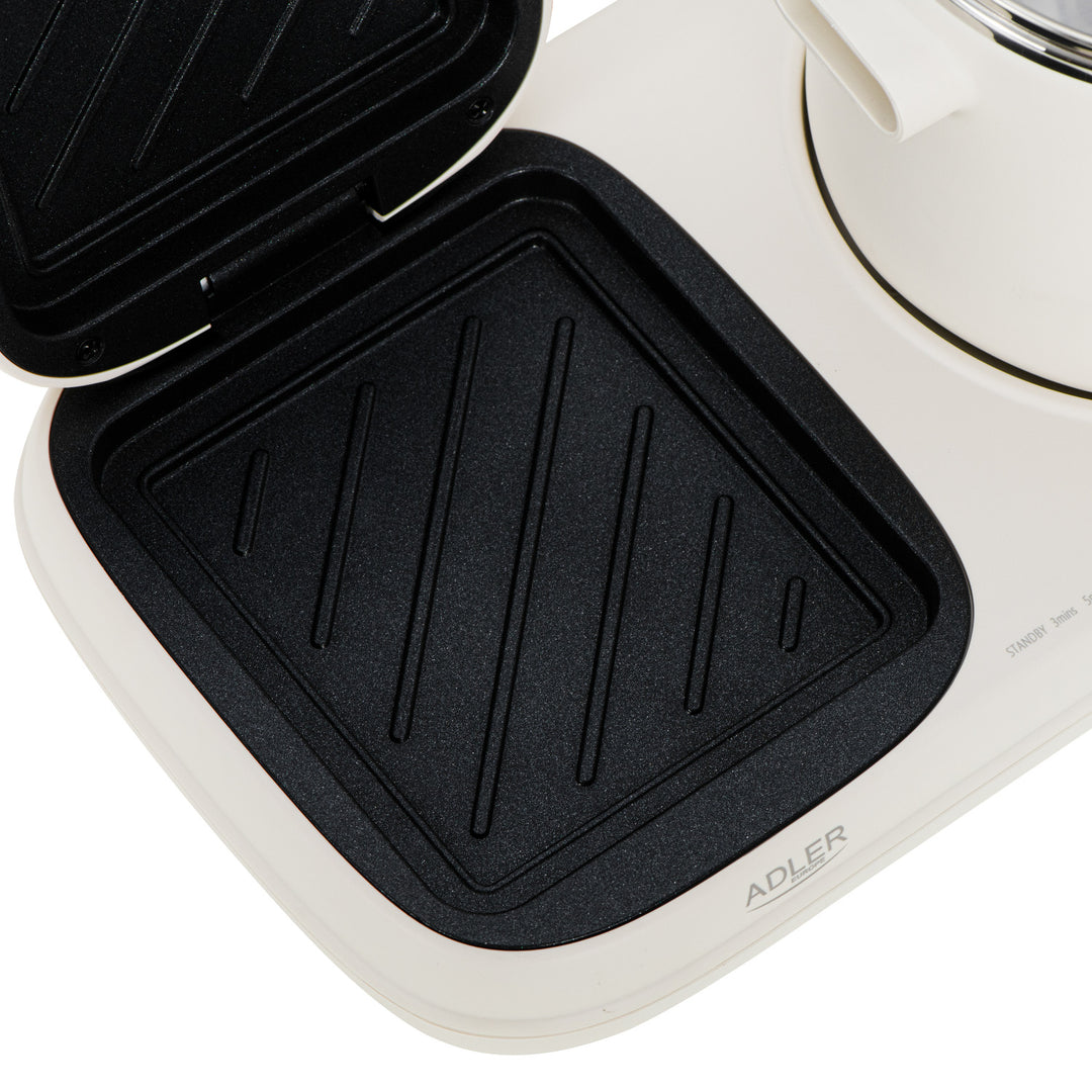 Frühstücksstation 2 in 1 - Grill und Kochtopf Adler AD 6421
