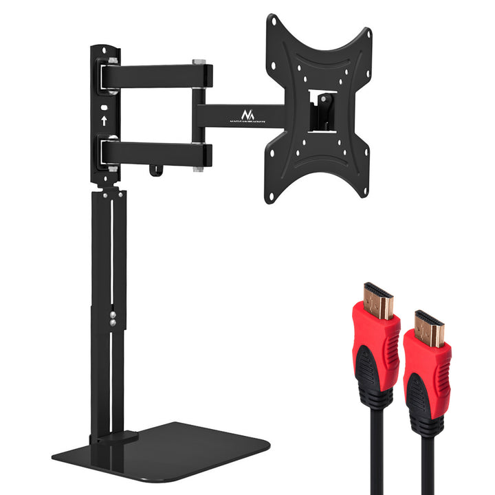 TV-Halterung mit DVD-Regal Maclean, vesa 200x200 , 23"-43", 25kg, MC-771A +HDMI 2.0 4K 3D UHD 1.8m CABLE 48 bit