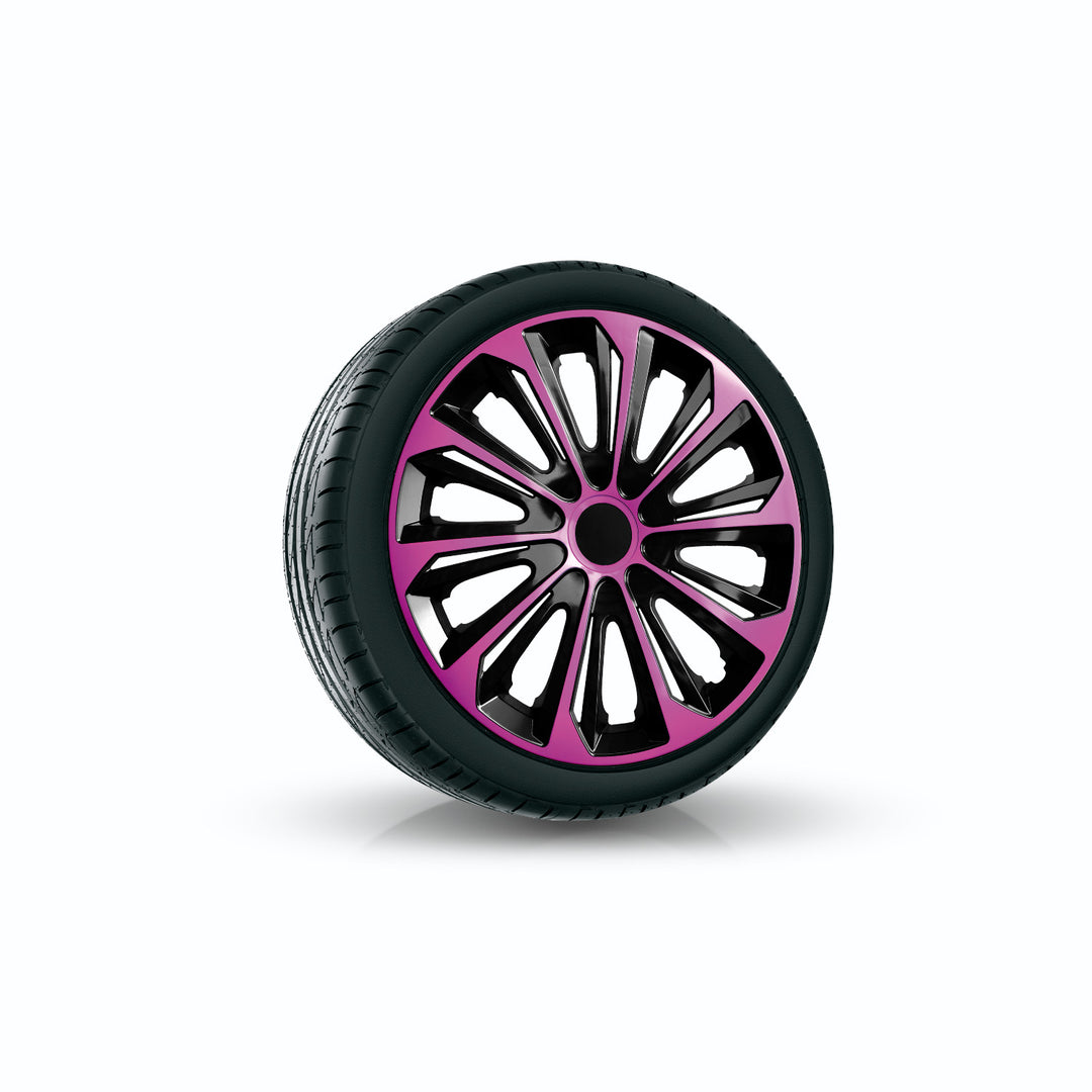 Universal Radkappe 14'' NRM Strong Duo rosa/schwarz 1 Stück