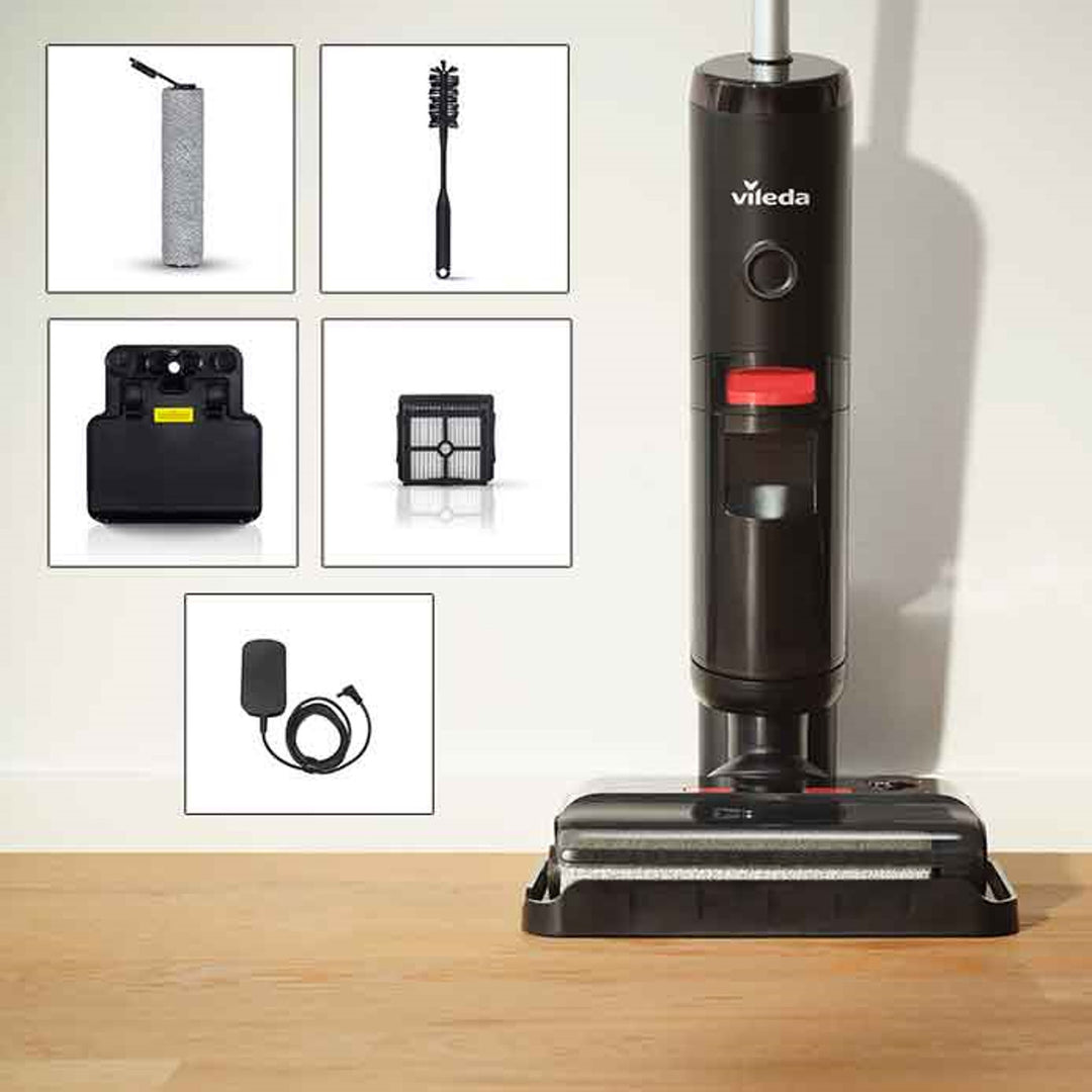 Kabelloser Staubsauger Vileda Pure Clean S5 Plus mit zusätzlichem Zubehör