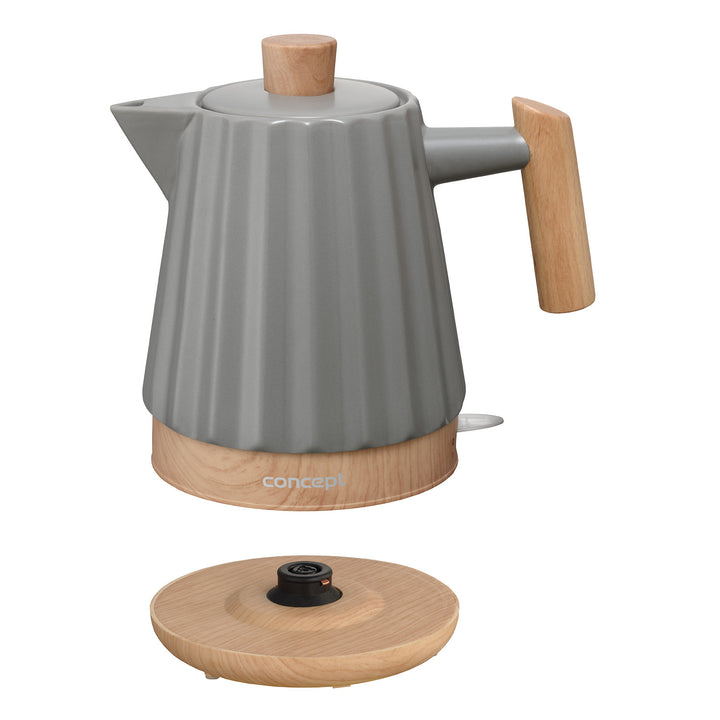 Concept Wasserkocher, Keramik, 1500W, 1,5L, dunkelgrau, RK0092
