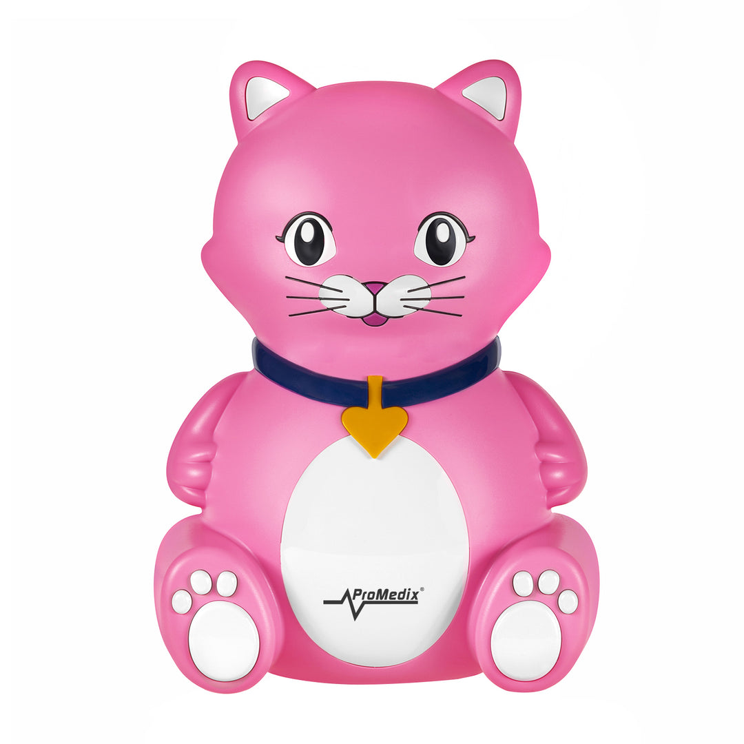 Promedix Katze Inhalator für Kinder, Set Vernebler, Masken, Filter, PR-816 + Promedix PR-960 Infrarot berührungsloses medizinisches Thermometer