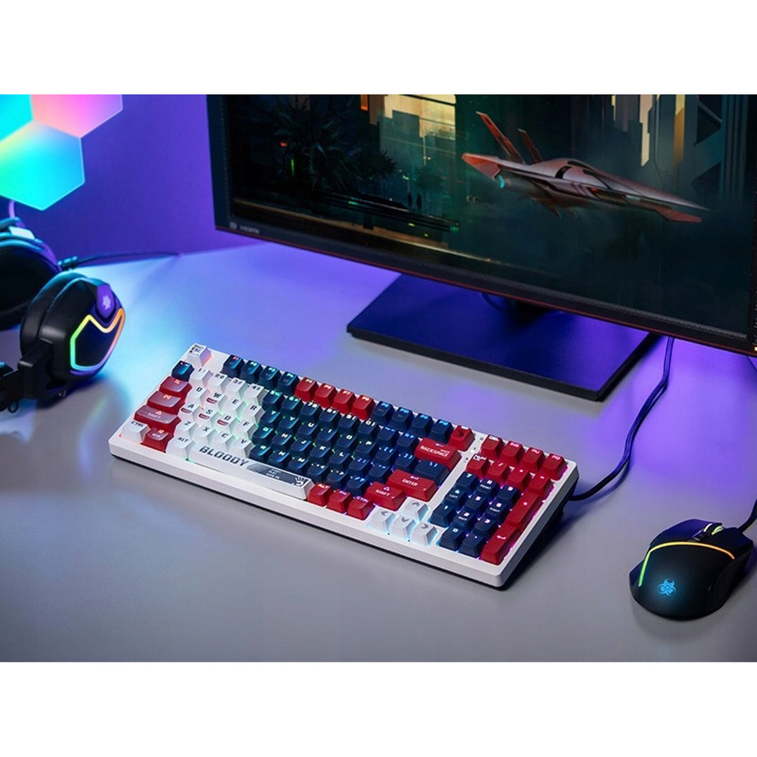 A4TECH BLOODY S98 USB Sports Navy Mechanische Tastatur (BLMS Red Plus Switches)