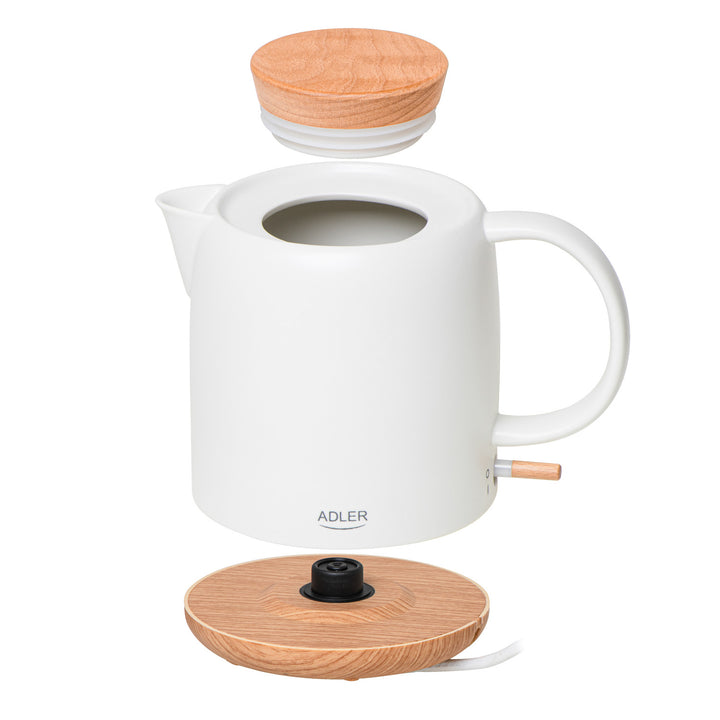 Keramik-Wasserkocher 1.0L, 1200W, ecru, Adler AD 1304