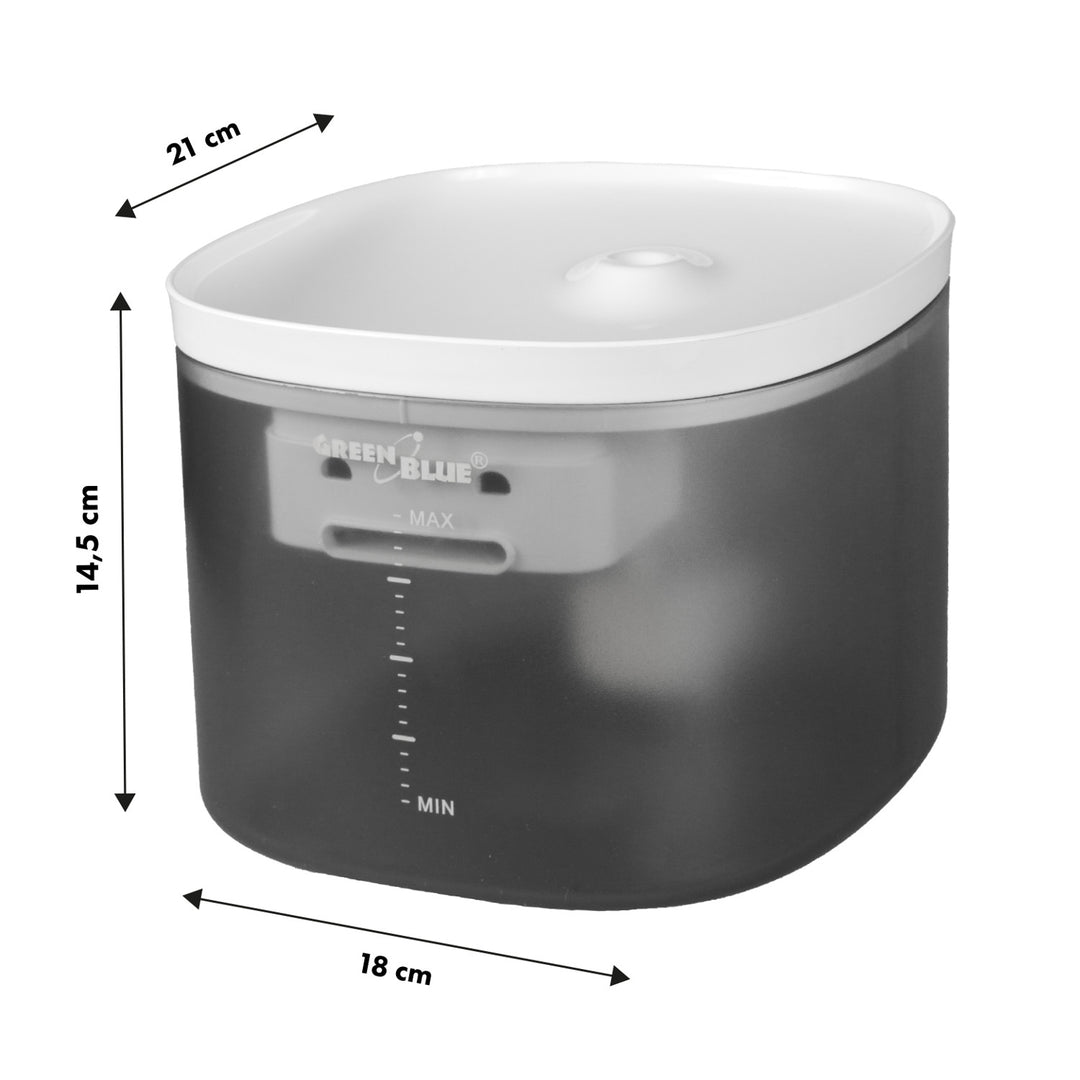 GreenBlue automatischer Wasserspender für Haustiere, 3L, USB 5V1A, GB392 + GreenBlue automatischer Futterspender / Futterautomat für Haustiere, 6L, USB 5V1A, GB393