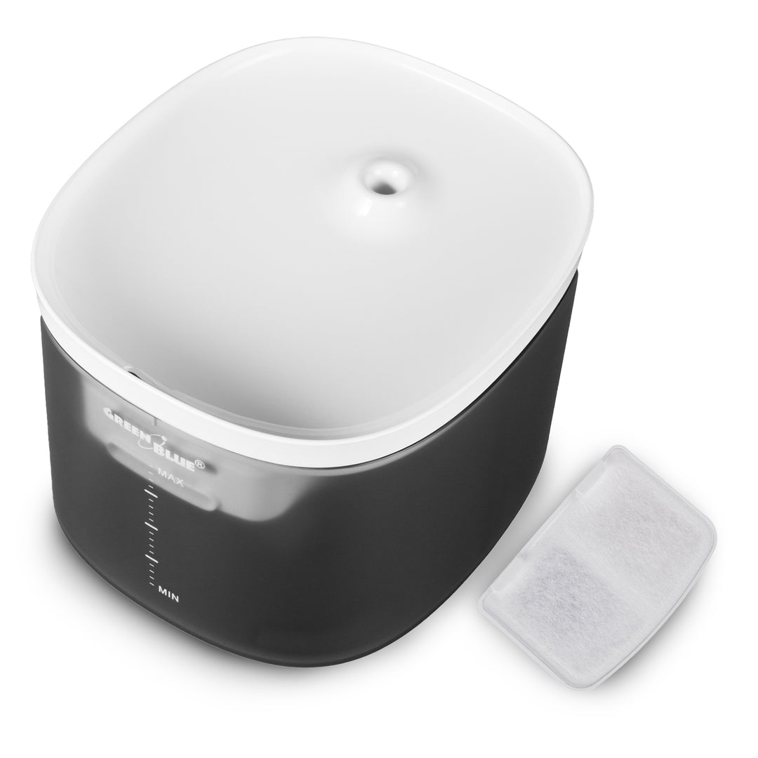 GreenBlue automatischer Wasserspender für Haustiere, 3L, USB 5V1A, GB392 + GreenBlue automatischer Futterspender / Futterautomat für Haustiere, 6L, USB 5V1A, GB393