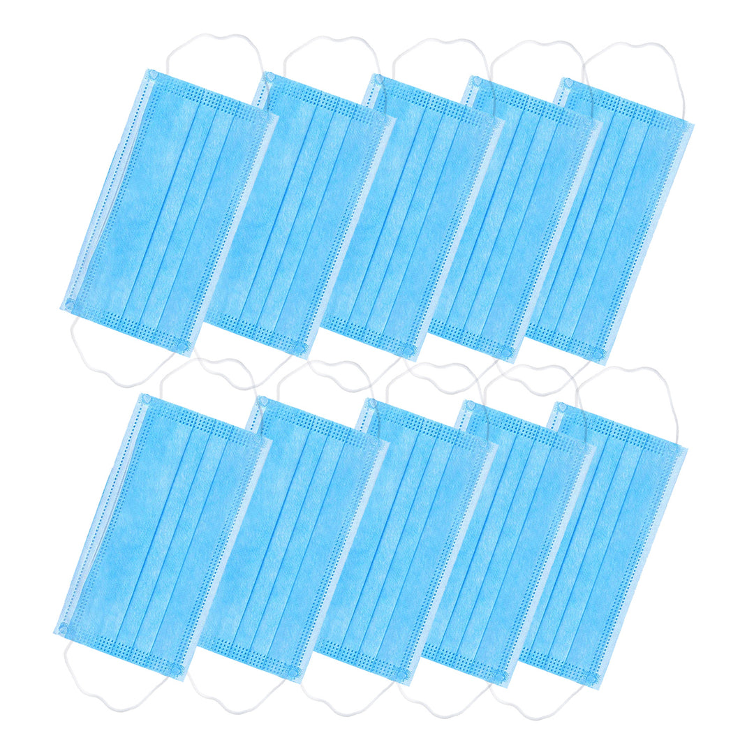 Promedix PR-870 1.5" HD LED Pulsoximeter medizinisches Pulsoximeter + 2x medizinische Masken Set CE EN 14683:2019 - Set - blaue Farbe 10 Stück Promedix PR-280 BFE>98%