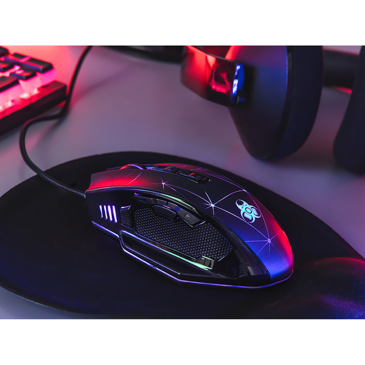 Tracer Gaming-Maus mit RGB-Hintergrundbeleuchtung, 7200 DPI, Space