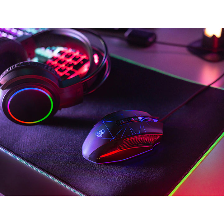 Tracer Gaming-Maus mit RGB-Hintergrundbeleuchtung, 7200 DPI, Space
