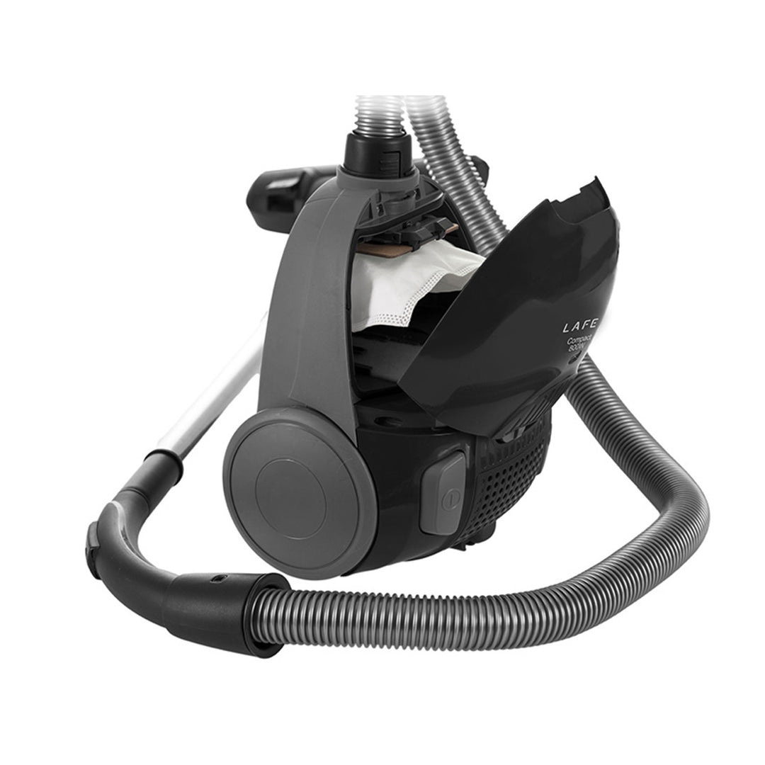 Lafe Staubsauger mit Beutel, dreifaches Filtersystem, 800W, schwarz, Compact S