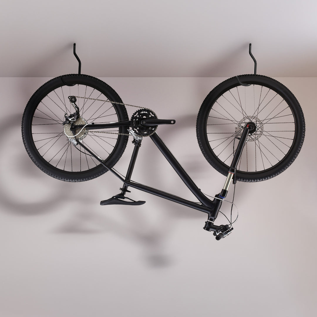 6er Set Maclean Deckenhaken, für Leiter, Fahrrad, Gartenschlauch, Stahl, max. Belastung 10kg pro Griff MC-485