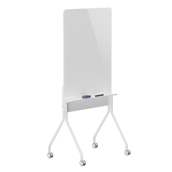 Ergo Office mobile Schreibtafel, vertikale Ausrichtung, weiß, einseitig, mit Ablage, Tafelgröße 1190x790mm, ER-305