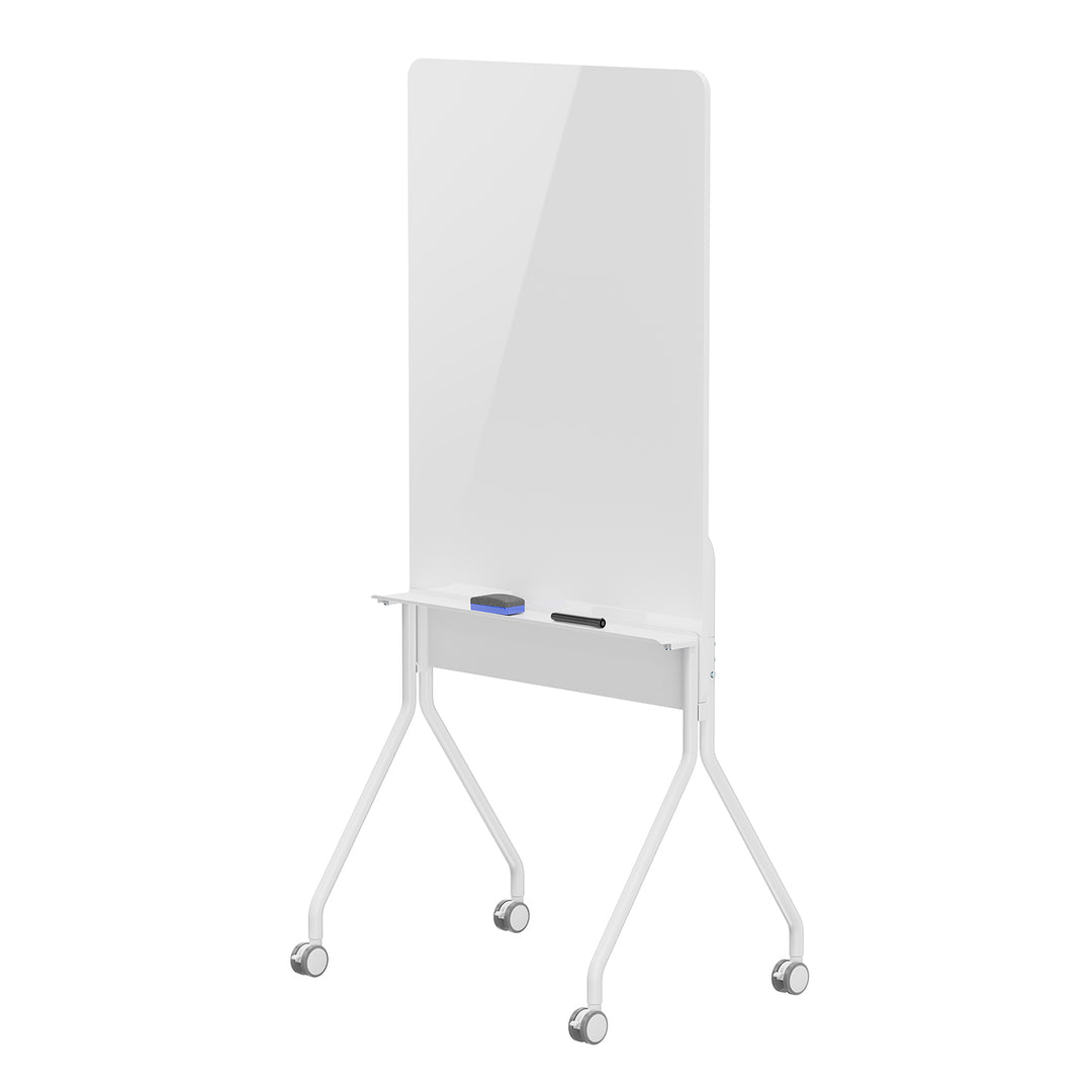 Ergo Office mobile Schreibtafel, vertikale Ausrichtung, weiß, einseitig, mit Ablage, Tafelgröße 1190x790mm, ER-305