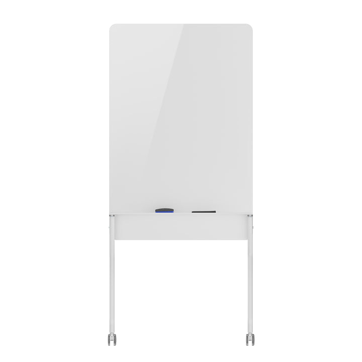 Ergo Office mobile Schreibtafel, vertikale Ausrichtung, weiß, einseitig, mit Ablage, Tafelgröße 1190x790mm, ER-305