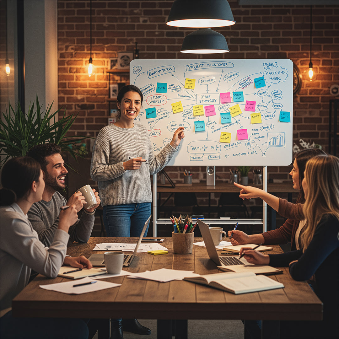 Ergo Office mobile Schreibtafel, horizontale Ausrichtung, weiß, einseitig, mit Ablage, Tafelmaße 1190x790mm, ER-306