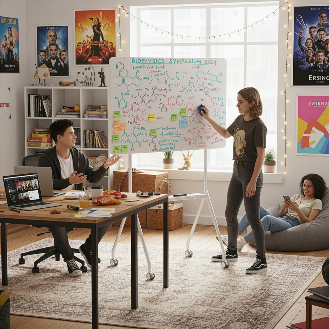 Ergo Office mobile Schreibtafel, horizontale Ausrichtung, weiß, einseitig, mit Ablage, Tafelmaße 1190x790mm, ER-306