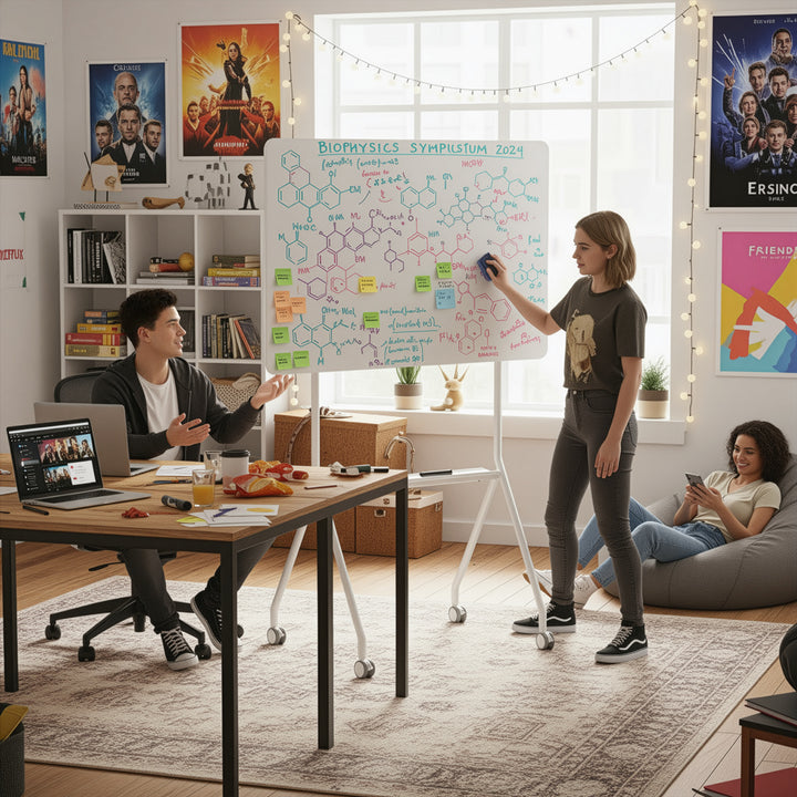 Ergo Office mobile Schreibtafel, horizontale Ausrichtung, weiß, einseitig, mit Ablage, Tafelmaße 1190x790mm, ER-306