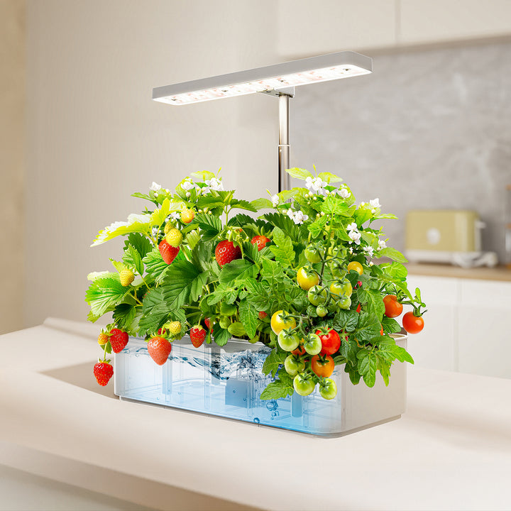 Intelligentes System für den Innenanbau von Pflanzen GreenBlue SMART-Blumentopf, Fassungsvermögen 4 l, für 12 Pflanzen, Vollspektrum-LEDs, GB133