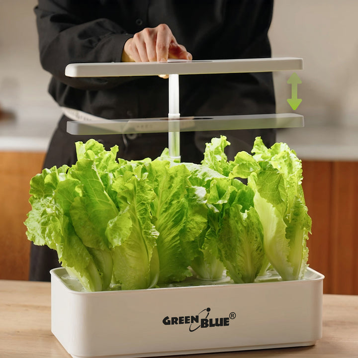 Intelligentes System für den Innenanbau von Pflanzen GreenBlue SMART-Blumentopf, Fassungsvermögen 4 l, für 12 Pflanzen, Vollspektrum-LEDs, GB133