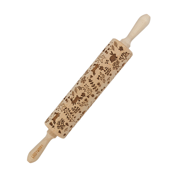 Goody Woody Tortenheber mit Gravur, 46 cm, Buchenholz, Hasenmotiv
