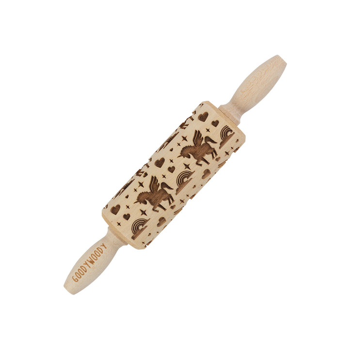 Goody Woody Tortenheber mit Gravur, 23,5 cm, Buchenholz, Einhorn-Design