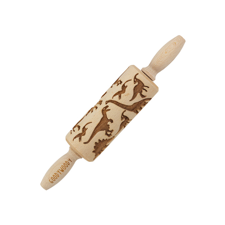 Goody Woody Tortenheber mit Gravur, 23,5 cm, Buchenholz, Dinosaurier-Design