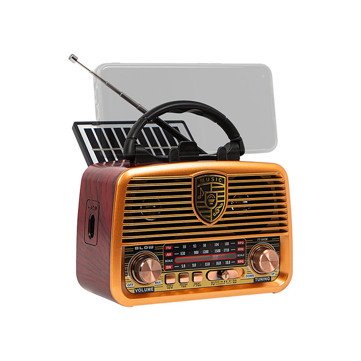 AM/FM BT BLOW RA10 tragbares Solarradio mit Powerbank-Funktion, 2,5-Zoll-Lautsprecher