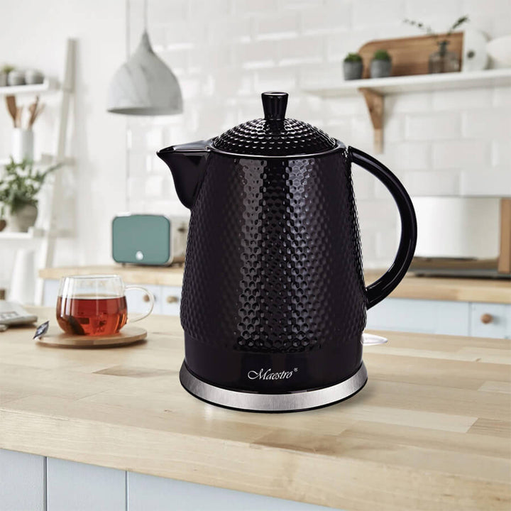 Maestro Keramik-Wasserkocher, Fassungsvermögen 1,5 l, 1500 W, schwarz, MR069