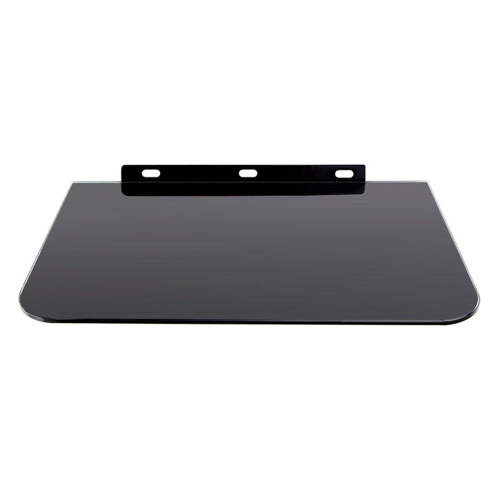Wandregal aus gehärtetem Sicherheitsglas und Aluminium, Belastbarkeit bis 10 kg , Wandmontage für HiFi-Anlagen, Konsolen und DVD-Player