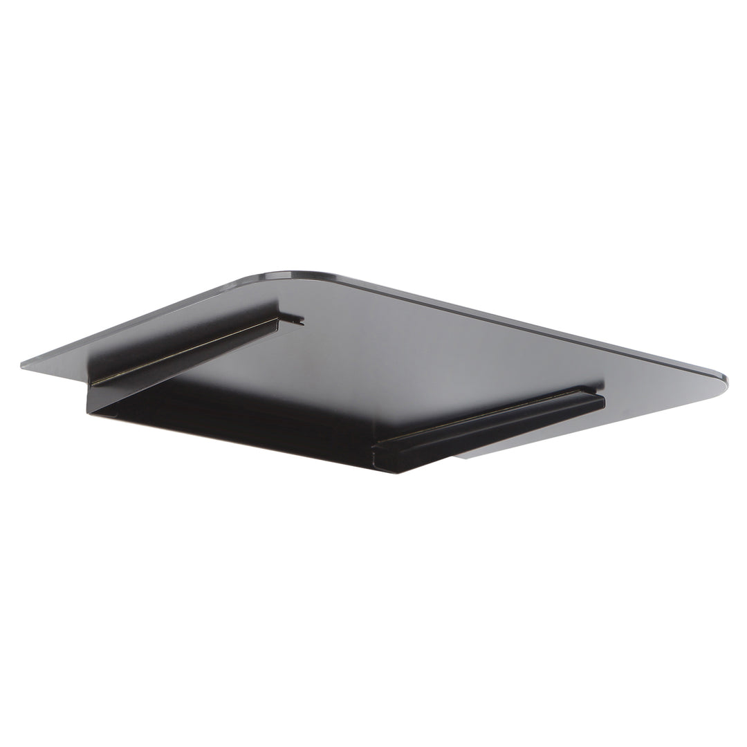 Wandregal aus gehärtetem Sicherheitsglas und Aluminium, Belastbarkeit bis 10 kg , Wandmontage für HiFi-Anlagen, Konsolen und DVD-Player