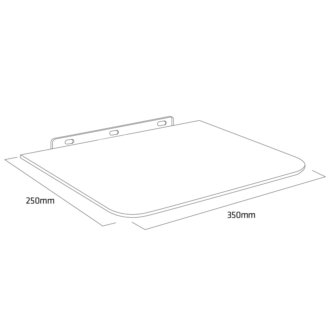 Wandregal aus gehärtetem Sicherheitsglas und Aluminium, Belastbarkeit bis 10 kg , Wandmontage für HiFi-Anlagen, Konsolen und DVD-Player