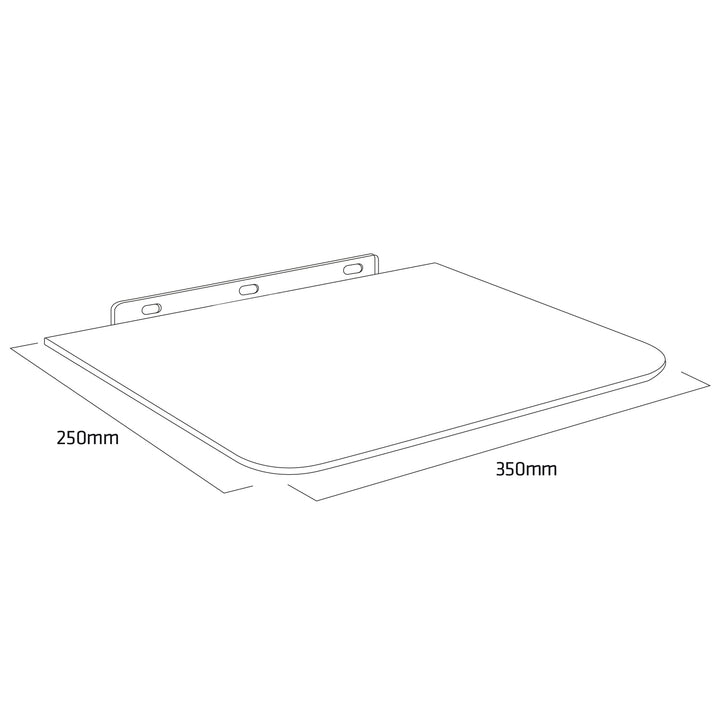 Wandregal aus gehärtetem Sicherheitsglas und Aluminium, Belastbarkeit bis 10 kg , Wandmontage für HiFi-Anlagen, Konsolen und DVD-Player